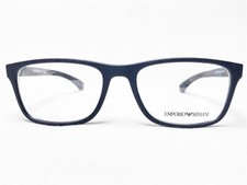 NEW Emporio Armani EA3092 5063 Mens Black Rectangle Eyeglasses Frames 54/17 140