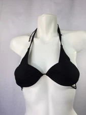 Top Shop Women's Swimming Suit Top Shell Shape Black Multiple Adjustable Straps