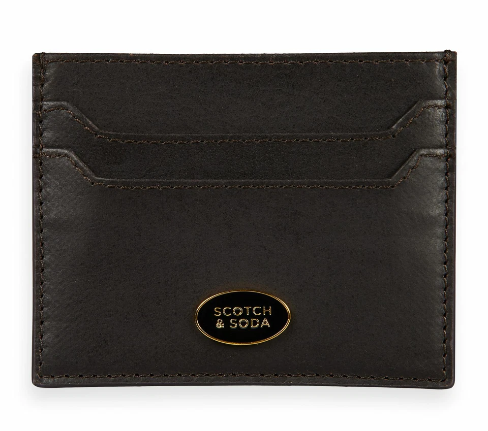 SCOTCH & SODA Leather Cardholder Kredit- / Visitenkartenetui Walnut Braun