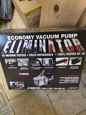 #ad JB Industries JBIDV 6E Eliminator 6 CFM Vacuum Pump Brand New. $550.00