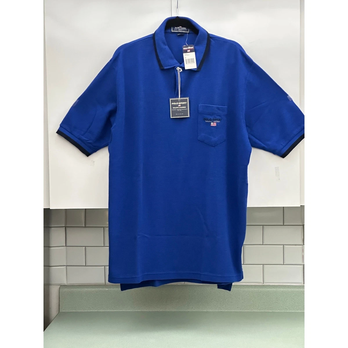 Polo Sport Ralph Lauren ラガーシャツ XL RLX Ralph Lauren Polo Shirt Mens Large Pink Blue Monster Doral