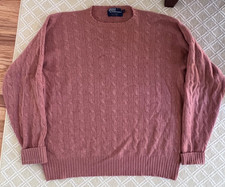 Polo Ralph Lauren Iconic Cable Knit Italian Cashmere Sweater Mens XL size 46