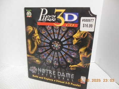 Puzz 3D CD Notre Dame Cathedral Virtual 3D Puzzle BIG BOX PC/MAC French