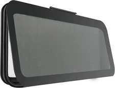 Frameless RV Window, 24" W x 15" H Tinted RV Window with Net Screen and Trim Rin