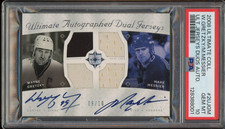 2008-09 Ultimate Collection Jsy Duos Auto Wayne Gretzky/Mark Messier 9/10 PSA 10