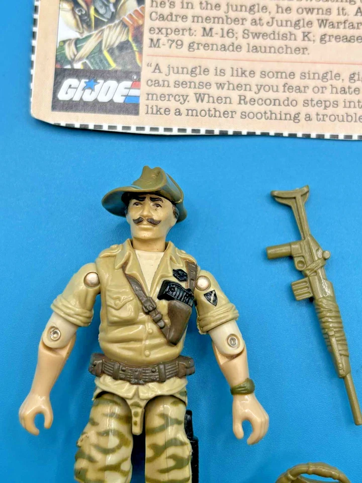 Figura de acción Hasbro ARAH con tarjeta GI Joe 1984 Recondo 100 % completa vintage Foto 3 de 3