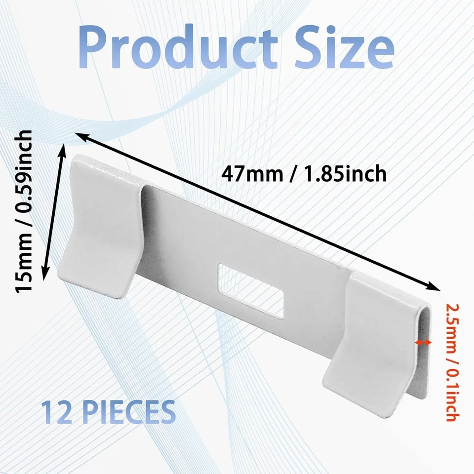 Ahorradores de paletas ciegas verticales 12 piezas, clip de persiana blanca, repuesto de persiana de ventana Foto 3 de 4