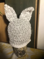 Boy Or Girl Handmade Crochet Easter Bunny Hat 0-6 Months