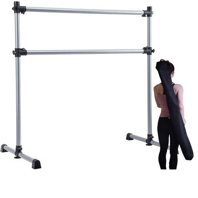 UMEKEN Wood/Aluminum/Steel Ballet Barre 4 Foot Portable Barre Bar Home Adjust...