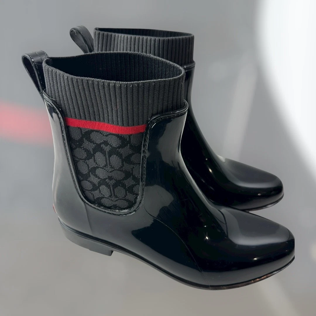 Knit Rubber Boots for Women for sale | eBay