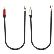 1Ft Speaker Wire RCA Male Plug Jack Connector Adapter to Bare Wire Open