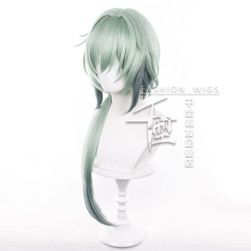Peluca Cosplay Anime Honkai: Star Rail The Summer Moment Verde Toupee Accesorios Cómic Foto 3 de 4