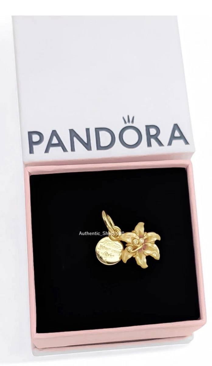 PANDORA Cubic Zirconia Yellow Gold Plated Fashion Bangles Charms
