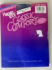 HANES TOO Size EF Denim Classic Comfort Silky Sheer Control Top Pantyhose