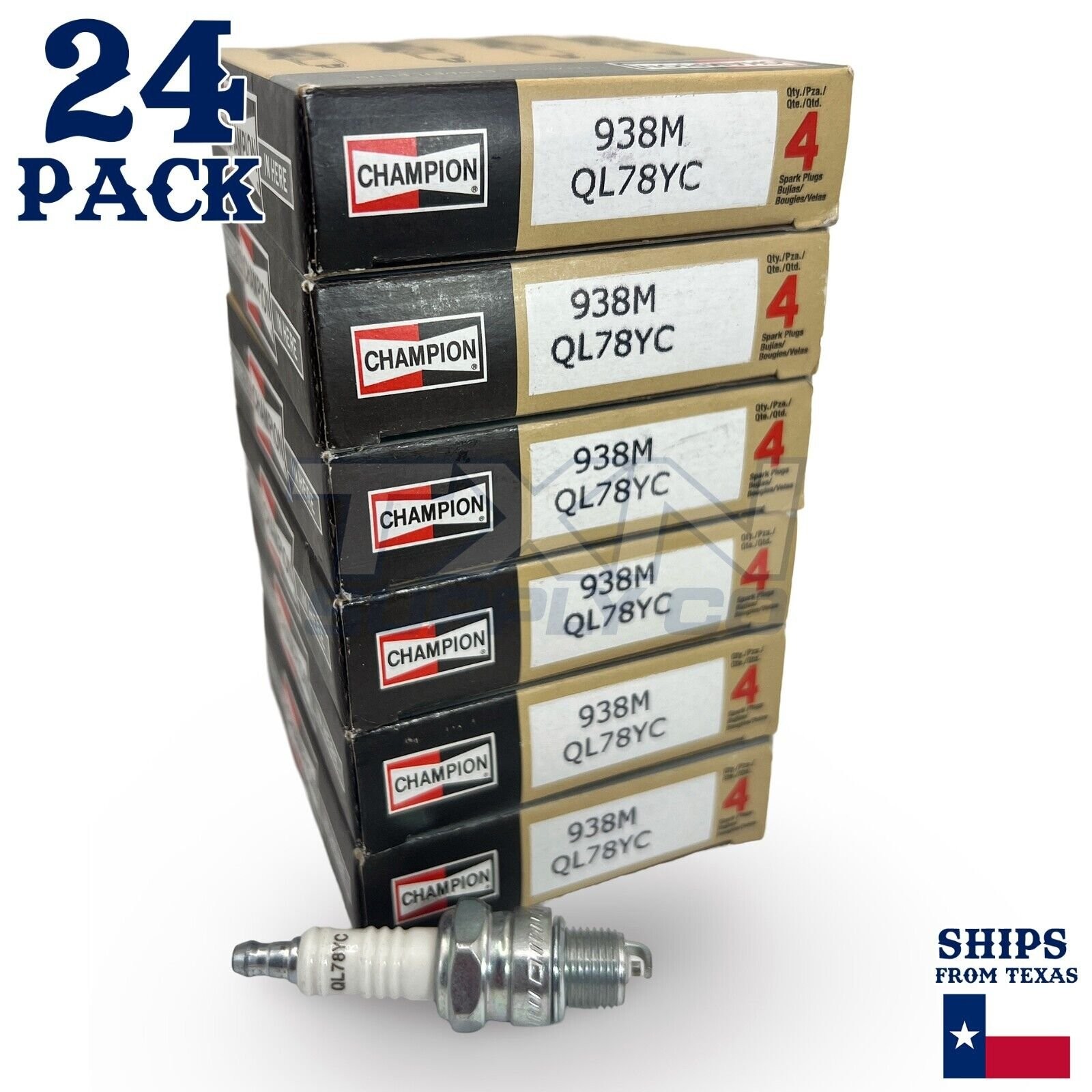 Champion 938M Marine Spark Plug QL78YC - 24 Pack - Shop Pack