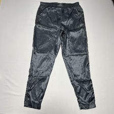 Vintage Nike Meshed Black Joggers Pants Tapered Ankle Zip Womens M 8-10