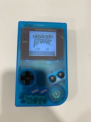 Nintendo Game Boy DMG Backlit LCD Mod With New Shell And Tetris Attack Free Ship