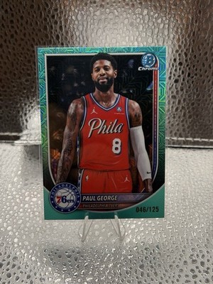2025-26 Bowman - Chrome Paul George #BCV-154 Aqua Mojo Refractor /125 76ers