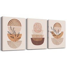 Boho 3 Piece Set: Canvas Wall Art for Living Room, Bedroom, Kitchen, Office ...