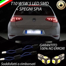COPPIA LUCI TARGA 5 LED VOLKSWAGEN GOLF 7 T10 W5W + SPEGNI SPIA 100% No ERROR