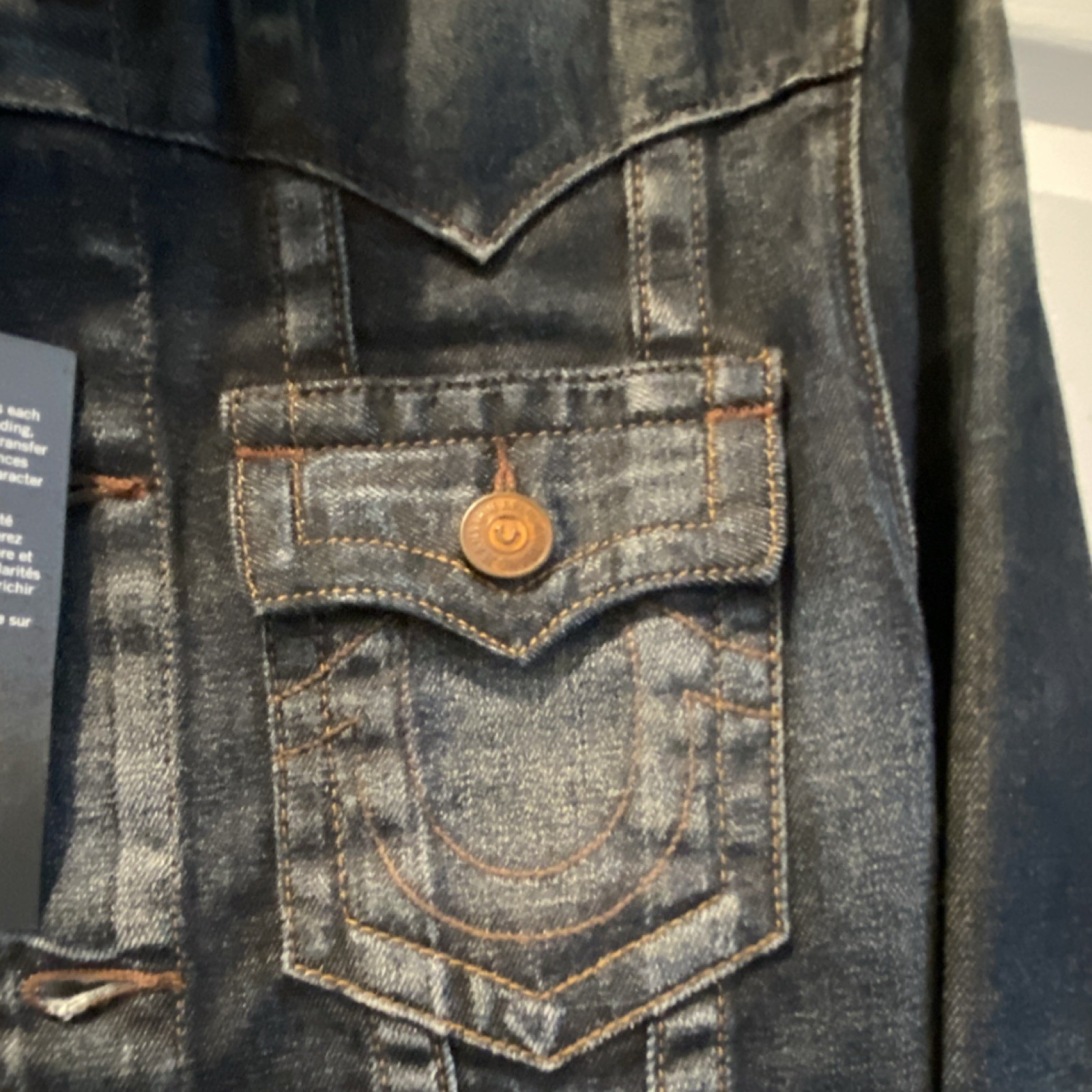 Mens True Religion Western ranch rare blue Jimmy denim jean Jacket NWT $269 sz S thumbnail 9