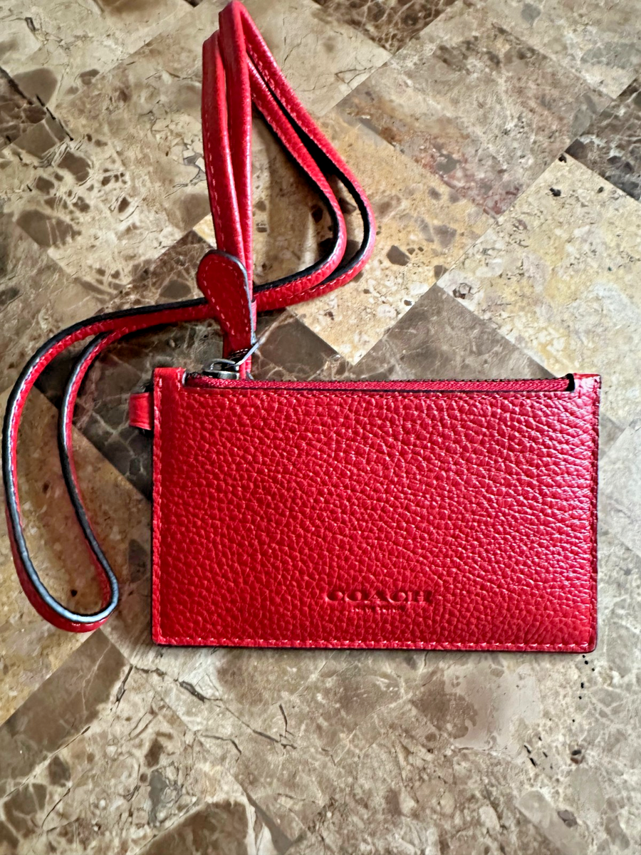 COACH レザー ケース レッド COACH Leatherware Small Bifold Wallet Red Leather | eBay