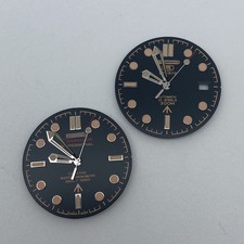 31mm Black Watch Dial Hands Green Luminous for Nh35 Movement Watch Accessories