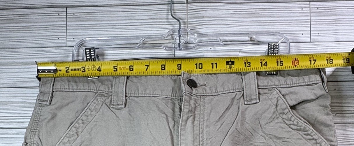 Carhartt Carpenter Men's Cargo Shorts Khaki Duck Canvas Work Classic Sz 36 thumbnail 5