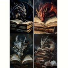 4 Packs Diamond Painting Kits for Adults-5D Dragon Diamond Art Kits for Adults..