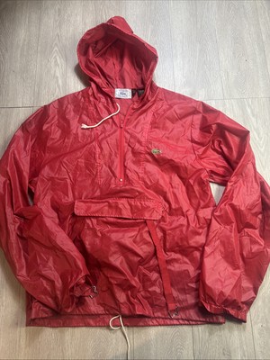 Vintage 80s Izod Lacoste Rain Jacket Mens Medium Long Sleeve 1/2 Zip Windbreaker