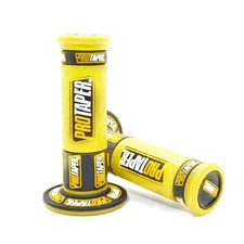 Prtaper Hand Grips 7/8" Yellow Handle Bar Pr Taper Handgrip for ATV Dirt Bike