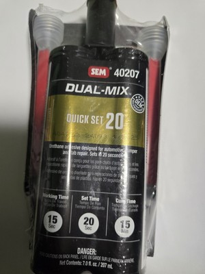 SEM 40207 Quick Set 20 Bumper Tab Repair & Plastic Bonding Adhesive 7 oz