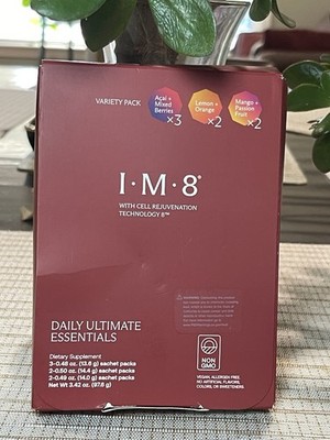 IM8 Daily Ultimate Essentials Variety Pack Supplement Drink Mix 7 Sachets NEW