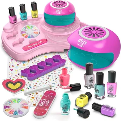LEMONDREAM Nagelstudio Kinder, Geschenk Mädchen 6 7 8 9 10 11 12-Jahre Kind für Nagellack S
