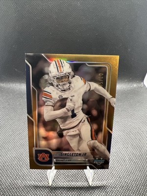 2025 Bowman University Chrome - Eric Singleton Jr. #186 Gold Refractor 1/50 (RC)