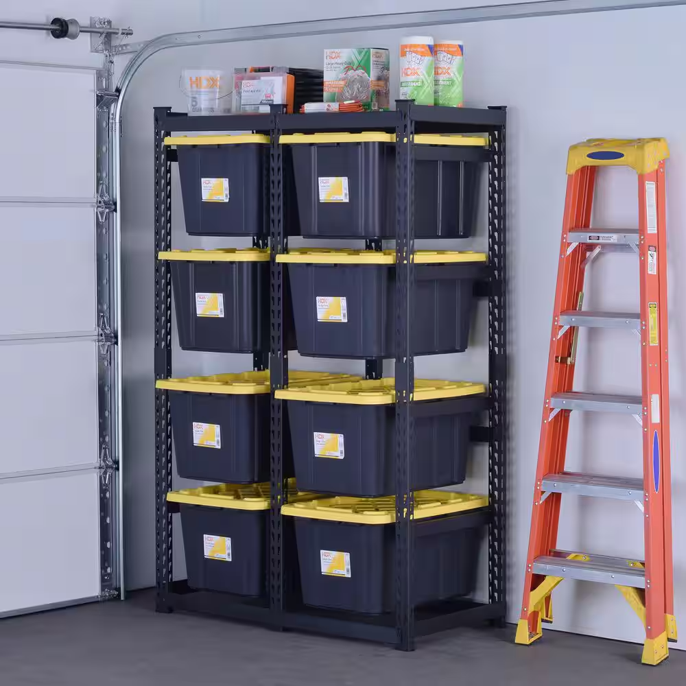 10-Tote Metal Storage Rack for HDX 14 and 27 Gal. Totes (50 In