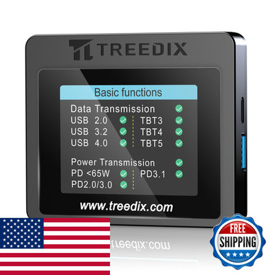 Treedix Usb Cable Tester 2.4 Color Screen For Emarker Reading Pd 3.0/3.1