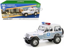 1982 JEEP CJ-7 "CLEARWATER, FL POLICE" 1/18 DIECAST MODEL BY GREENLIGHT 19140