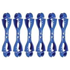 Squids 3400 Glove Clip Holder with Dual Clips 6-Pack, Blue