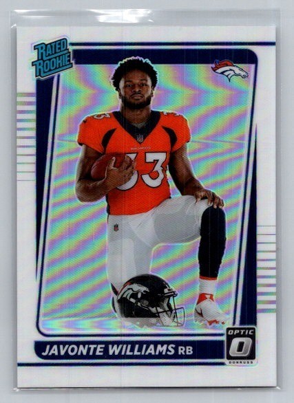 Javonte Williams Panini Donruss Optic #215 Variation Holo