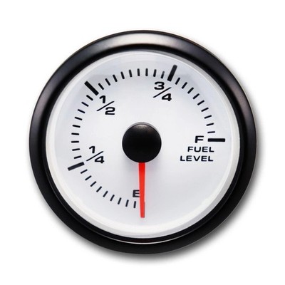 MGS 52mm 2-1/16'' Electrical Fuel Level Gauge 240-33 ohms White & Amber LED