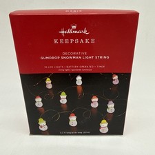 GUMDROP SNOWMAN Magic Light String 10 LED 2023 Hallmark Keepsake Decorative