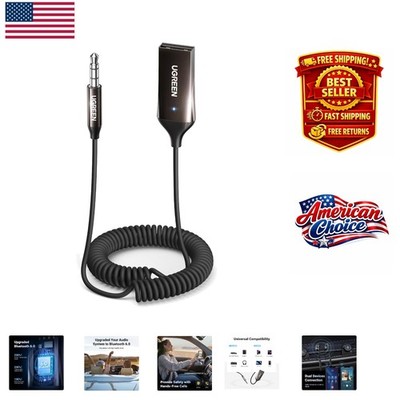Portable Aux to Bluetooth Adapter - Enjoy High-Fidelity Stereo Sound in Your Car