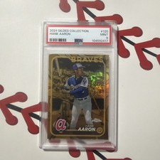 Hank Aaron 2024 Topps Gilded Collection #120 PSA 9 Braves #d /99 HOF
