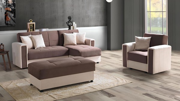 Ecksofa L-Form Sessel Hocker Textil Komplett Polster Premium Wohnzimmer Modern-image