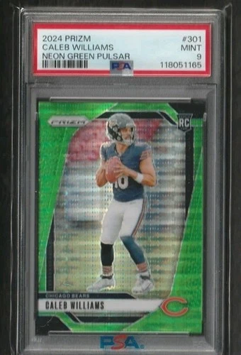 2024 NFL Prizm Caleb Williams Green Pulsar Rookie Card RC Chicago Bears SP