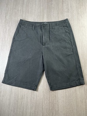 Old Navy Herren Chino Shorts Größe 31 grau vorne flach 100 % Baumwolle Freizeit Sommer
