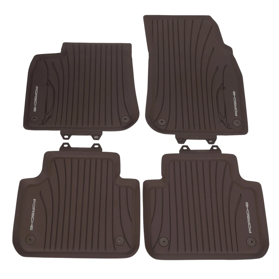 Juego de alfombrillas PORSCHE Cayenne marrón trufa para todo tipo de clima 9Y0-044-801-OS1 (L) Foto 2 de 2