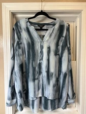 Simply Vera Vera Wang Blouse Women's Size XL Sleeve 100% Polyester