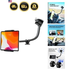 Tablet Car Mount Windshield Dashboard Suction Cup Flexible Gooseneck Holder f...